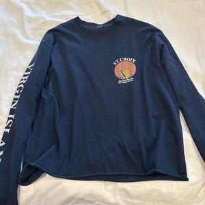 Brandy Melville Navy Graphic Long Sleeve